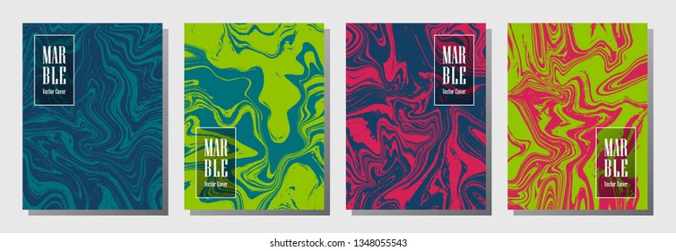 Elegant journal layouts set. Texture for binder template, corporate flyers. Annual report cover glitch layouts set. Flyer, card, report, journal, binder vectors, title place.