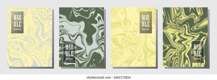 Elegant journal layouts set. Texture for binder template, corporate flyers. Annual report cover corporate layouts set. Flyer, presentation, report, journal, binder vectors, title place.