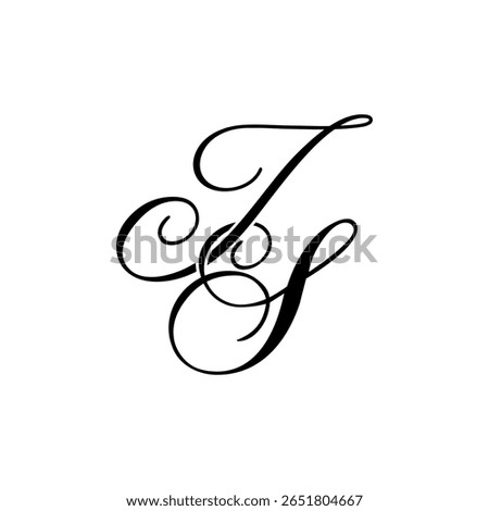 Elegant JS Monogram Logo Design, perfect for luxury branding, boutique identity, or personal logo designs.	
