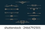 Elegant jwellery luxury ornament text dividers. Ornamental Gold Dividers for text and objects. vector design