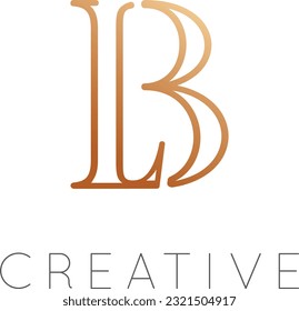 Elegant L B monogram logo 