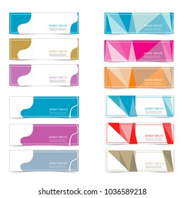 Elegant label banner sticker templates set illustration vector