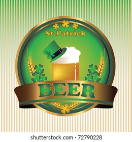 Elegant label beer St. Patrick's day
