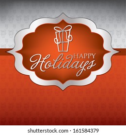 Elegant Label Christmas card in vector format.