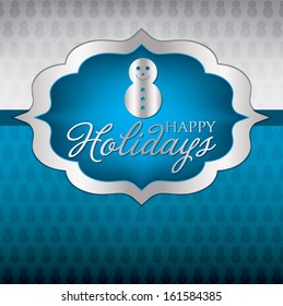 Elegant Label Christmas card in vector format.