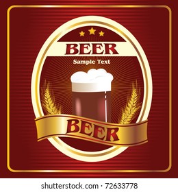 Elegant label dark beer
