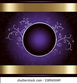 elegant label on a black and gold background vector