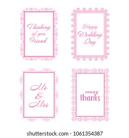 Elegant Lace Border Frames laser cut Picture Frames Art scrapbook - square pink lace frame and rectangle frames square and rectangle