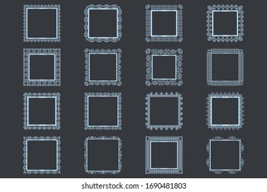 Elegant Lace Borders Frames laser cut. Picture Frames Art scrapbook