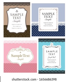 Elegant lace design greeting card set