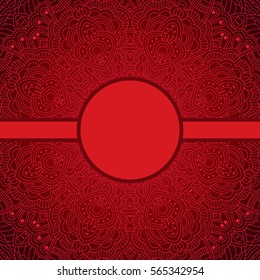 Elegant lace frame border pattern, ethnic ornamental background, invitation card design, hand drawn artwork