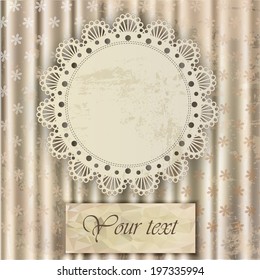 Elegant lace frame. EPS 10