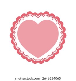 Elegant Lace Heart Doily Design for Love Messages