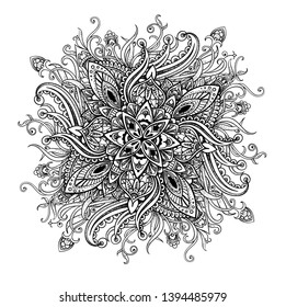 Elegant lace pattern in graphic style