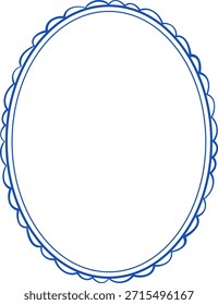 Elegante Spitze Stil Oval Frame Vintage Rahmen Illustration