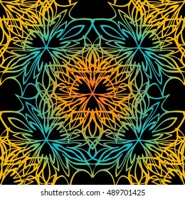 Elegant lace-like background. Nice and interesting hand-drawn illustration