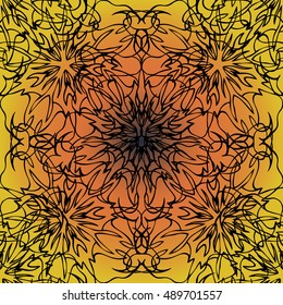 Elegant lace-like background. Nice and interesting hand-drawn illustration