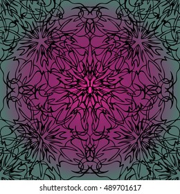 Elegant lace-like background. Nice and interesting hand-drawn illustration
