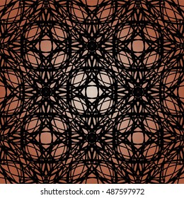 Elegant lace-like seamless pattern. Nice hand-drawn illustration