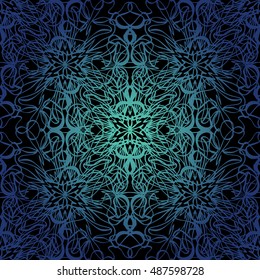 Elegant lace-like seamless pattern. Nice hand-drawn illustration