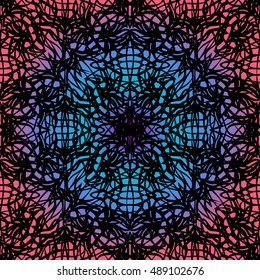 Elegant lace-like seamless pattern. Nice hand-drawn illustration