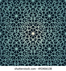 Elegant lace-like seamless pattern. Nice hand-drawn vector illustration