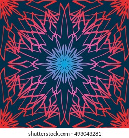 Elegant lace-like seamless pattern. Nice hand-drawn illustration