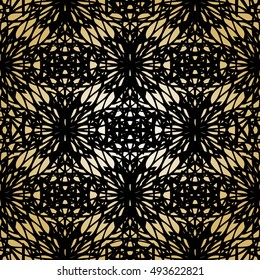 Elegant lace-like seamless pattern. Nice hand-drawn vector illustration