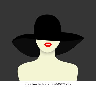 Elegant lady vector illustration