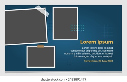 Elegant Landscape Collage Vector Template for Sophisticated Designs