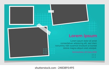 Elegant Landscape Collage Vector Template for Sophisticated Designs