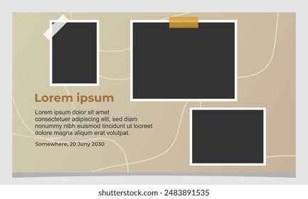 Elegant Landscape Collage Vector Template for Sophisticated Designs