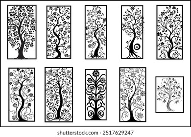 Elegant Laser Cut Decorative Panel Set  Intricate Designs for Modern Home Décor, Stylish Laser Cut Panels Perfect for Wall Décor, Room Dividers, and Interior Design