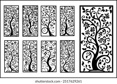 Elegant Laser Cut Decorative Panel Set  Intricate Designs for Modern Home Décor, Stylish Laser Cut Panels Perfect for Wall Décor, Room Dividers, and Interior Design