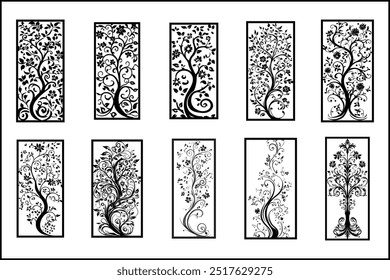 Elegant Laser Cut Decorative Panel Set  Intricate Designs for Modern Home Décor, Stylish Laser Cut Panels Perfect for Wall Décor, Room Dividers, and Interior Design