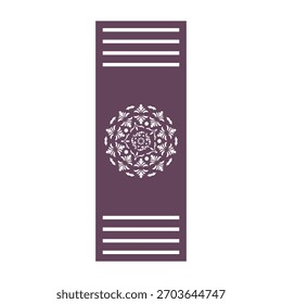 Elegant laser cut gate panel featuring a floral mandala pattern with clean horizontal lines. Ideal for CNC cutting, metal gates, partitions, screens, and modern architectural decorative projects.