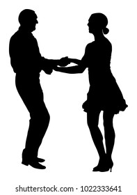 Elegant latino dancers couple vector silhouette isolated on white background. Mature tango dancing people in ballroom night event. Senior dancer party. Tango dance. Closeness and love concept.