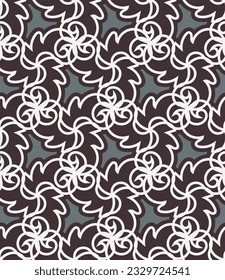 Elegant lattice seamless pattern. Art forms are grouped and arranged in a specific order. Vector image for print, textile, packaging, interior design and your other projects.