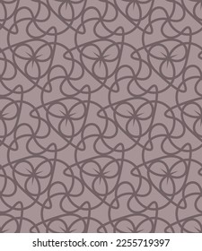 Elegant lattice seamless pattern in coffee tones.
 Vector illustration for print, fabric, cover, packaging, interior decor, blog decoration and other your projects.