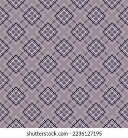 Elegant lattice seamless pattern. Overlapping stripes, rhombus contours of different sizes  are grouped and arranged in a certain order. Vector. 