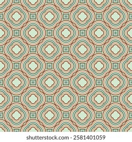 Elegant lattice seamless pattern in warm tones. Vector illustration for print, fabric, cover, packaging, interior decor, blog decoration and other your projects.