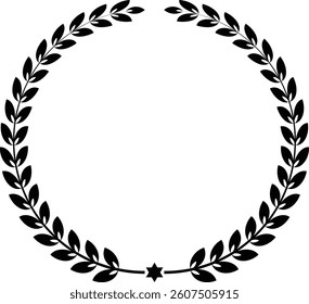 Elegant Laurel Wreath Vector Design 