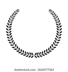 «Elegant Laurel Wreath Vector Design – Classic Victory Emblem Clipart»