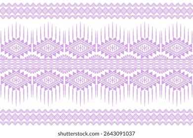 Elegant Lavender Ethnic Geometric Textile Pattern Design for Fashion Fabrics
