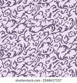 Elegant Lavender Floral Pattern Seamless Repeat
