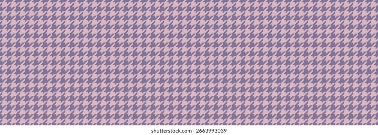 Padrão elegante lavanda e mauve houndstooth.  Perfeito para design têxtil, moda, fundos de site, ou qualquer projeto que precise de uma sensação sofisticada e texturizada.