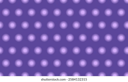 Elegant lavender purple background with a repeating pattern of soft lilac starburst motifs. Ideal for website banners, textile designs, or as a subtle yet stylish backdrop.