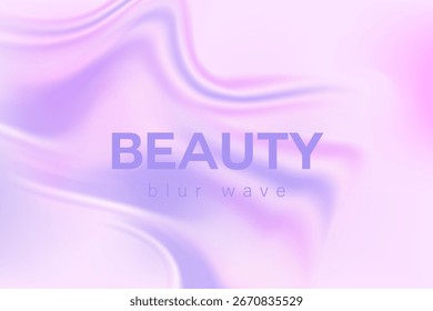 Fundo violeta lavanda elegante, papel de parede gradiente líquido roxo claro com linhas onduladas. Forma de onda abstrata, composição fluida brilhante, apresentação de cosmetologia, ciência da beleza, bandeira de cuidados com a pele