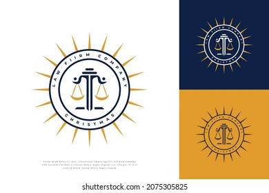 Elegant Law Firm Logo. Attorney Logo or Symbol. Juridical Firm or Justice Law Icon