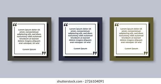Elegant Layered Square Quote Templates with Muted Earthy Colors for Social Media Testimonial
